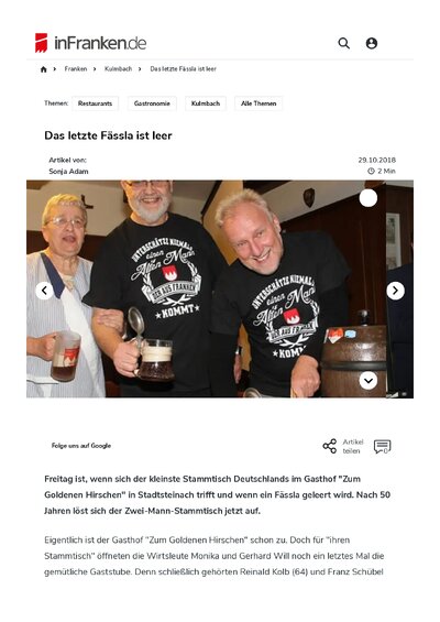 Das letzte Fässla ist leer