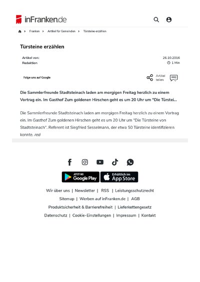 Türsteine erzaehlen